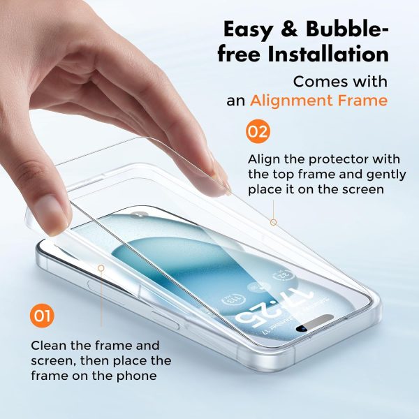 3-Pack Screen Protector for iPhone 15/15Pro/15Pro Max